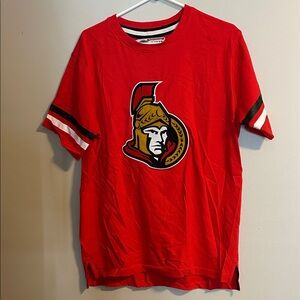 Red Graphic Ottawa Sens Hockey Tee
